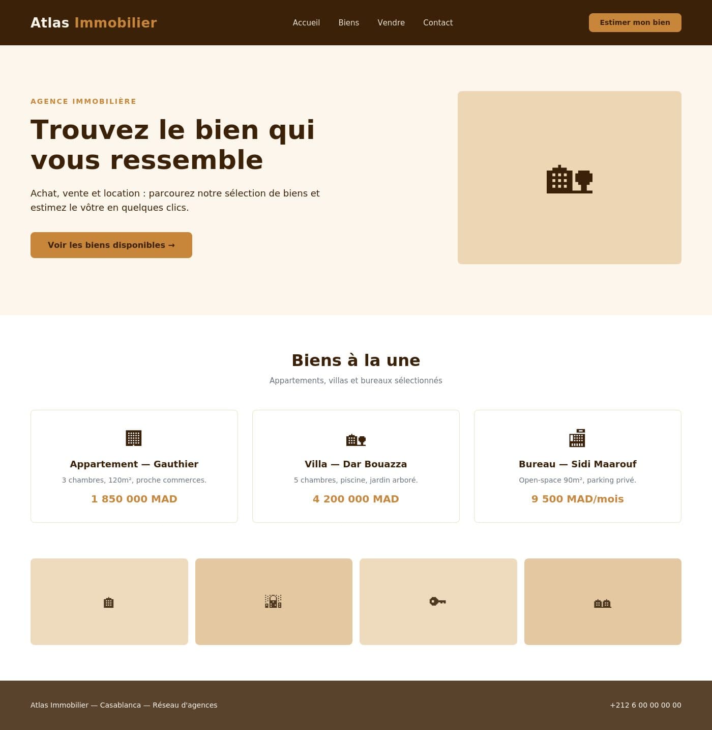Aperçu du thème Agence Immobilière